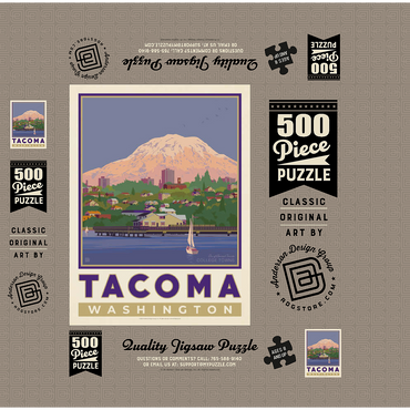 American College Towns: Tacoma, WA 500 Jigsaw Puzzle box 3D Modell