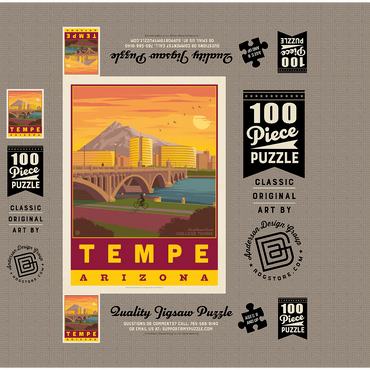 American College Towns: Tempe, AZ 100 Jigsaw Puzzle box 3D Modell