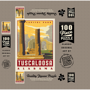 American College Towns: Tuscaloosa, AL 100 Jigsaw Puzzle box 3D Modell