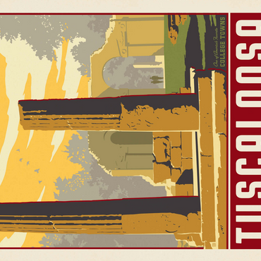 American College Towns: Tuscaloosa, AL 500 Jigsaw Puzzle 3D Modell