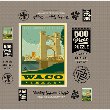 American College Towns: Waco, Texas 500 Jigsaw Puzzle box 3D Modell
