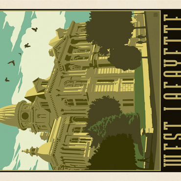 American College Towns: West Lafayette 1000 Jigsaw Puzzle 3D Modell