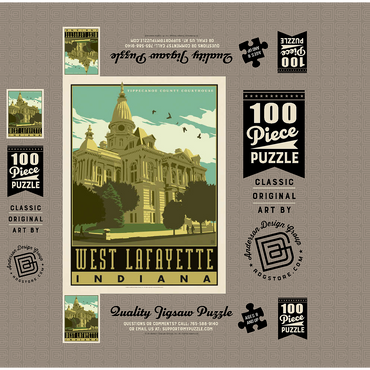 American College Towns: West Lafayette 100 Jigsaw Puzzle box 3D Modell