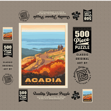 Acadia National Park: Cadillac Mountain 500 Jigsaw Puzzle box 3D Modell