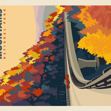 Great Smoky Mountains National Park: Foothills Parkway In The Fall 500 Jigsaw Puzzle 3D Modell