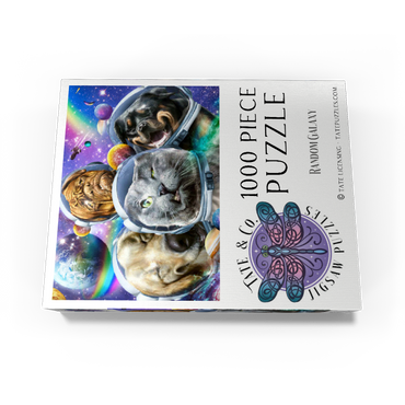 Astronaut Pet Selfie, Space Cat - Random Galaxy 1000 Jigsaw Puzzle box view3