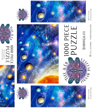 Solar System, Celestial Ocean - Random Galaxy 1000 Jigsaw Puzzle box 3D Modell