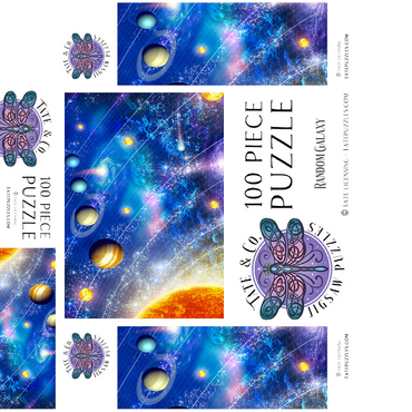Solar System, Celestial Ocean - Random Galaxy 100 Jigsaw Puzzle box 3D Modell