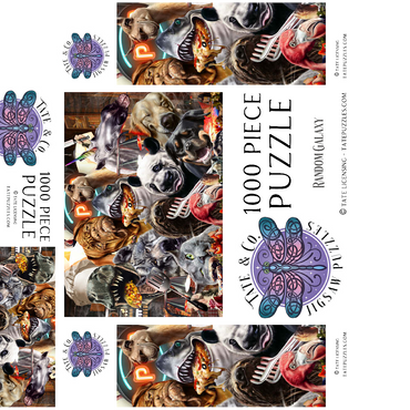 Animal Restaurant, Pet Selfie - Random Galaxy 1000 Jigsaw Puzzle box 3D Modell