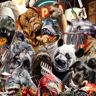 Animal Restaurant, Pet Selfie - Random Galaxy 100 Jigsaw Puzzle 3D Modell