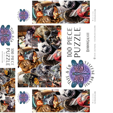 Animal Restaurant, Pet Selfie - Random Galaxy 100 Jigsaw Puzzle box 3D Modell