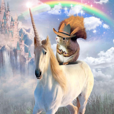 Squirrel Riding Unicorn - Random Galaxy 100 Jigsaw Puzzle 3D Modell