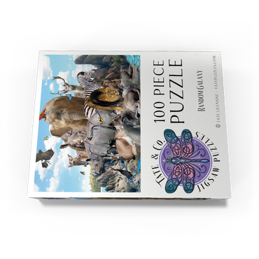 African Animals Island - Random Galaxy 100 Jigsaw Puzzle box view3