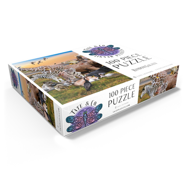 African Animals Safari - Random Galaxy 100 Jigsaw Puzzle box view1