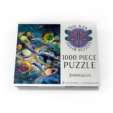 Galaxy Dolphin, Space Dolphins - Random Galaxy 1000 Jigsaw Puzzle box view3