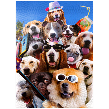 puzzleplate Dog Selfie, Pet Dogs - Random Galaxy 1000 Jigsaw Puzzle