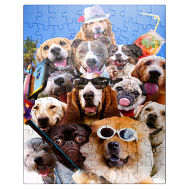 puzzleplate Dog Selfie, Pet Dogs - Random Galaxy 100 Jigsaw Puzzle