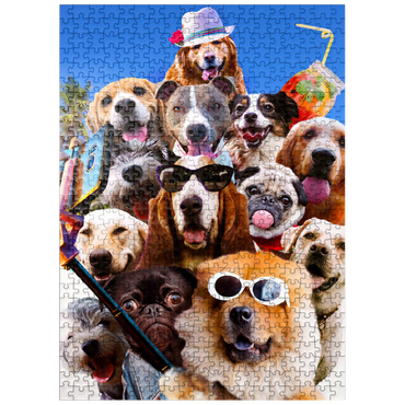 puzzleplate Dog Selfie, Pet Dogs - Random Galaxy 500 Jigsaw Puzzle