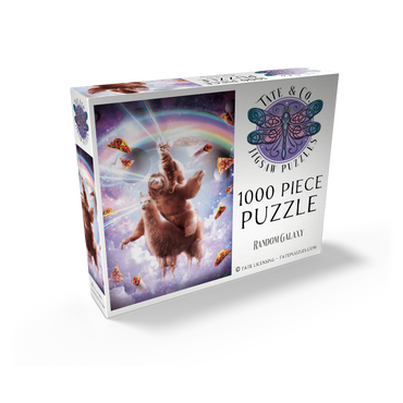 Cat Sloth Llama, Riding Pile - Random Galaxy 1000 Jigsaw Puzzle box view2