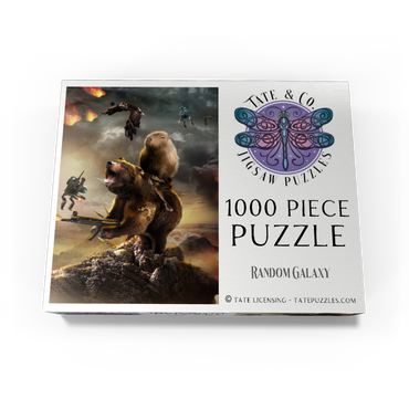 Capybara Riding Bear, Post-Apocalypse Survival, Random Galaxy 1000 Jigsaw Puzzle box view3