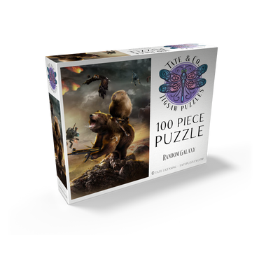 Capybara Riding Bear, Post-Apocalypse Survival, Random Galaxy 100 Jigsaw Puzzle box view2