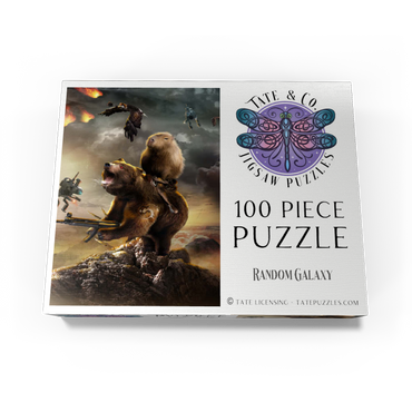 Capybara Riding Bear, Post-Apocalypse Survival, Random Galaxy 100 Jigsaw Puzzle box view3