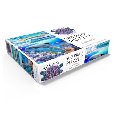 Rainbow Dolphin, Dolphins Beach - Random Galaxy 500 Jigsaw Puzzle box view1