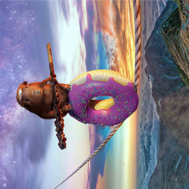 Hamster Donut Balance Beam, Guinea Pig - Random Galaxy 1000 Jigsaw Puzzle 3D Modell