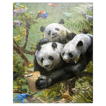 puzzleplate Panda Selfie, Pandas - Random Galaxy 100 Jigsaw Puzzle