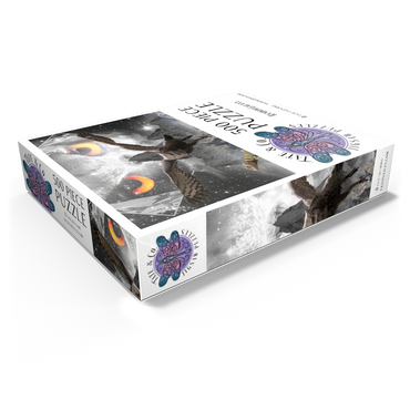 Owl Eyes, Mountain Owls - Random Galaxy 500 Jigsaw Puzzle box view1