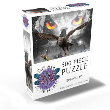 Owl Eyes, Mountain Owls - Random Galaxy 500 Jigsaw Puzzle box view2