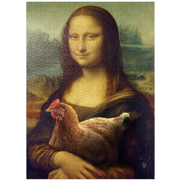 puzzleplate Mona Lisa and Chicken, Da Vinci - Random Galaxy 1000 Jigsaw Puzzle
