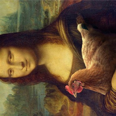 Mona Lisa and Chicken, Da Vinci - Random Galaxy 1000 Jigsaw Puzzle 3D Modell