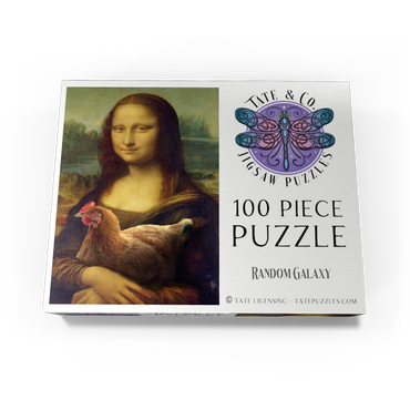 Mona Lisa and Chicken, Da Vinci - Random Galaxy 100 Jigsaw Puzzle box view3