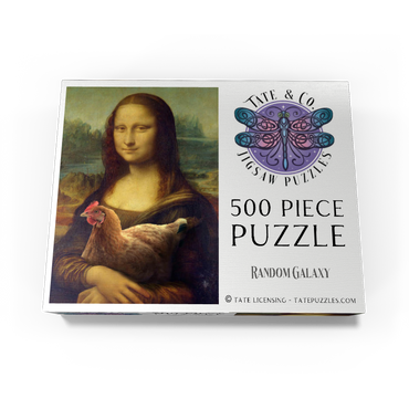 Mona Lisa and Chicken, Da Vinci - Random Galaxy 500 Jigsaw Puzzle box view3