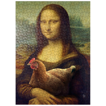 puzzleplate Mona Lisa and Chicken, Da Vinci - Random Galaxy 500 Jigsaw Puzzle