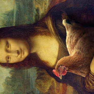 Mona Lisa and Chicken, Da Vinci - Random Galaxy 500 Jigsaw Puzzle 3D Modell