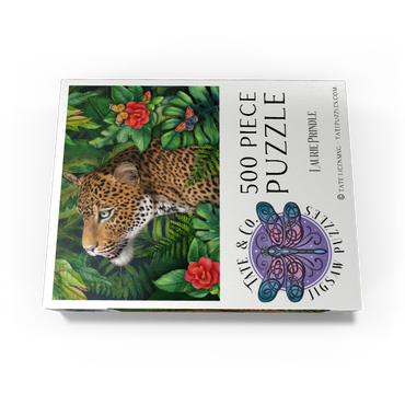 Leopard's Gaze Wildlife - Laurie Prindle 500 Jigsaw Puzzle box view3