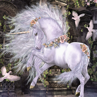 Gwenvael Fantasy Unicorn - Laurie Prindle 100 Jigsaw Puzzle 3D Modell