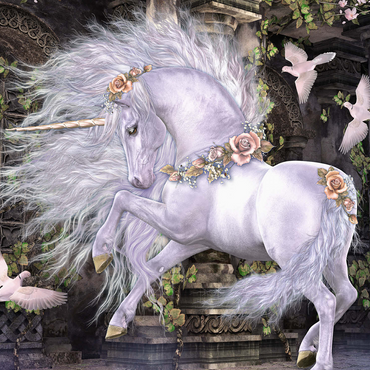 Gwenvael Fantasy Unicorn - Laurie Prindle 500 Jigsaw Puzzle 3D Modell