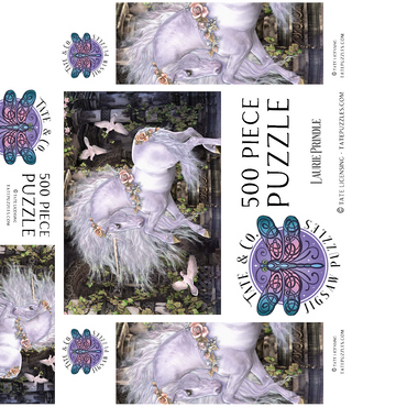 Gwenvael Fantasy Unicorn - Laurie Prindle 500 Jigsaw Puzzle box 3D Modell
