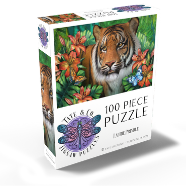 Tiger Lily Animal Wildlife - Laurie Prindle 100 Jigsaw Puzzle box view2