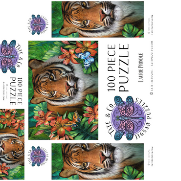 Tiger Lily Animal Wildlife - Laurie Prindle 100 Jigsaw Puzzle box 3D Modell