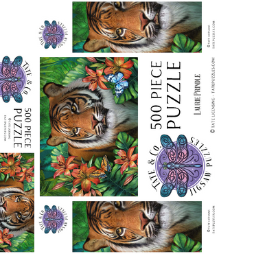 Tiger Lily Animal Wildlife - Laurie Prindle 500 Jigsaw Puzzle box 3D Modell