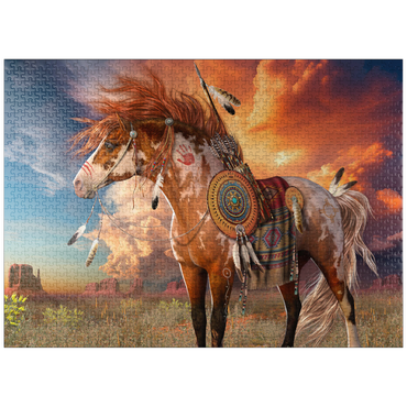puzzleplate Medicine Horse Native American Horse - Laurie Prindle 1000 Jigsaw Puzzle