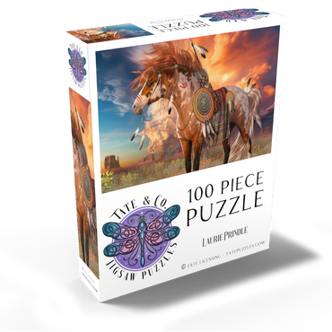 Medicine Horse Native American Horse - Laurie Prindle 100 Jigsaw Puzzle box view2
