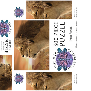 A Tender Moment Wildlife - Laurie Prindle 500 Jigsaw Puzzle box 3D Modell