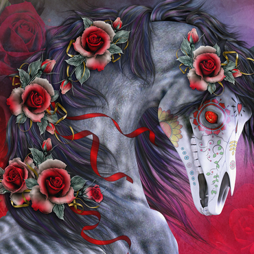 Calavera Fantasy Horse - Laurie Prindle 1000 Jigsaw Puzzle 3D Modell