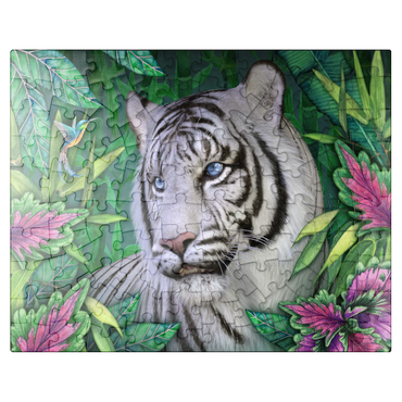 puzzleplate White Tiger Animal Wildlife - Laurie Prindle 100 Jigsaw Puzzle