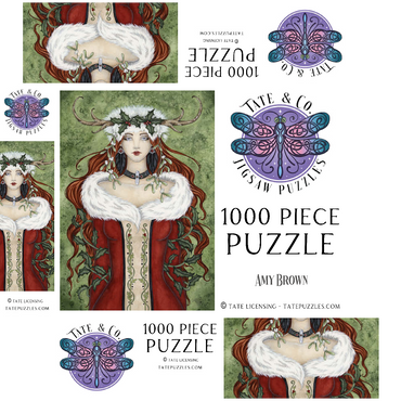 Winter Solstice fairy - Amy Brown 1000 Jigsaw Puzzle box 3D Modell